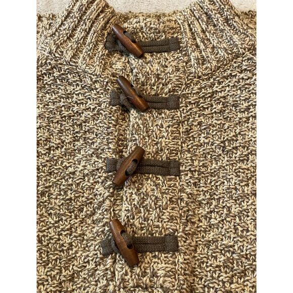 JB Holt Men's Mock Neck Chunky Knit Sweater Button Pocket Gray Heather Size M - Picture 7 of 8